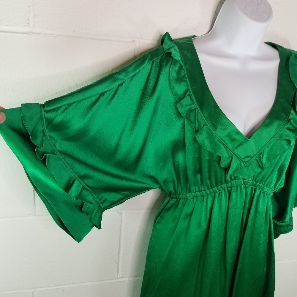 Susana Monaco green silk babydoll kimono dress - Picture 9 of 9